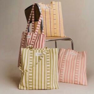 Brand New Sézane Striped Tote Bag Limited Edition in Pink